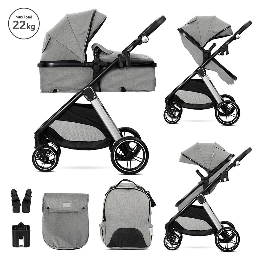 Детска количка Aspen Grey 2в1 до 22 кг