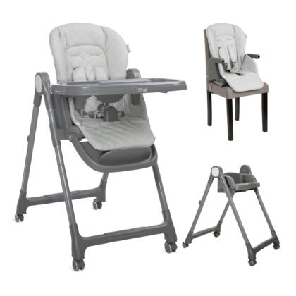 Стол за хранене 3 в 1 Chef Grey Leather
