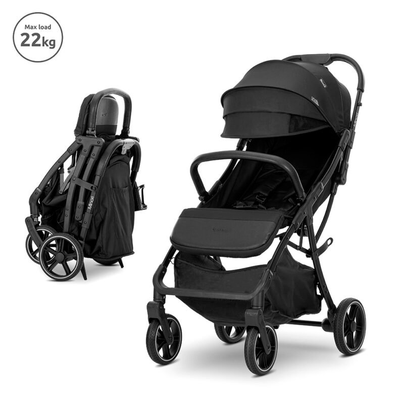 Детска количка Minori Black до 22 кг автоматично сгъване