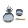 Силиконов сет за хранене 4 части Natural Grey