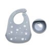 Силиконов сет за хранене 2 части Natural Grey