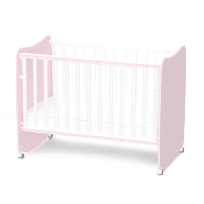Легло Stars 60/120 цвят бяло/Orchid Pink