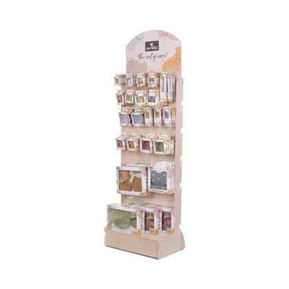 Стелаж 63х32,6х193,6+30бр. шишове PVC двоен L20 Natural
