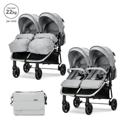 Количка Duo Grey до 22 кг за близнаци