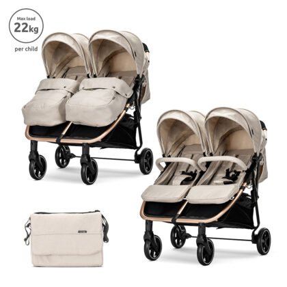 Количка Duo Beige до 22 кг за близнаци