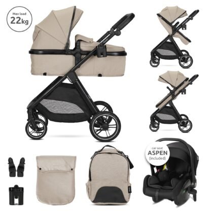 Детска количка Aspen Cappuccino 3в1 до 22 кг