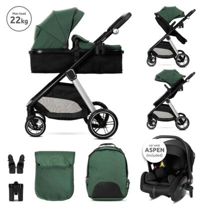 Детска количка Aspen Green 3в1 до 22 кг