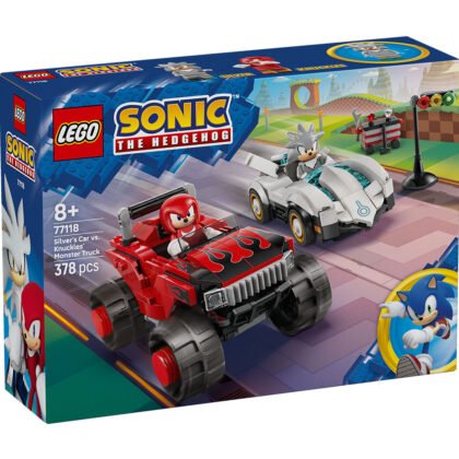 LEGO® Sonic 77118 - Колата на Silver срещу чудовищния камион на Нъкълс