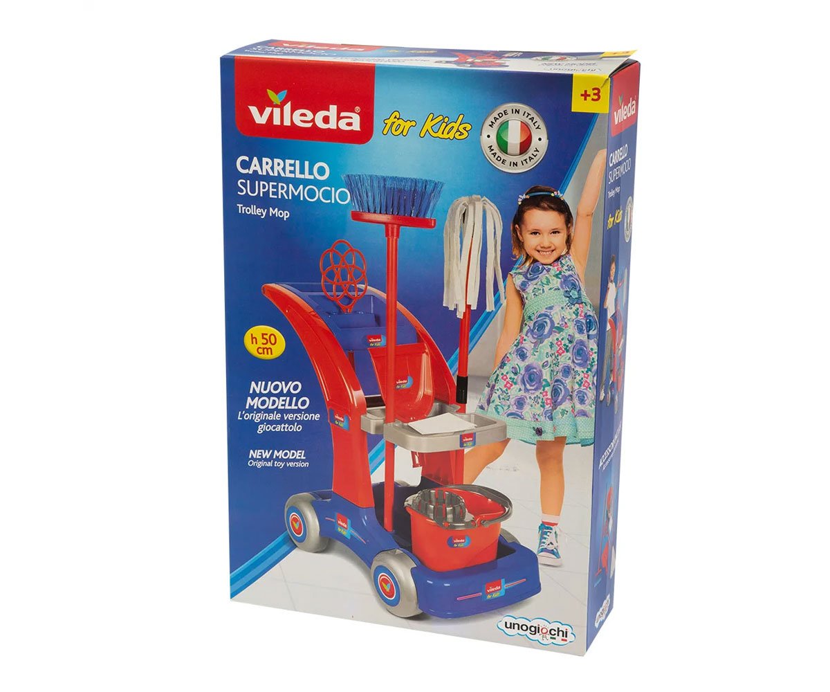 Комплект за игра Макси почистваща количка Vileda, 50 см