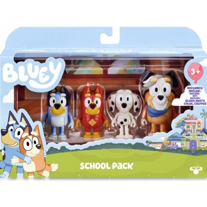 Bluey - Комплект 4 фигурки - Блуи и съученици