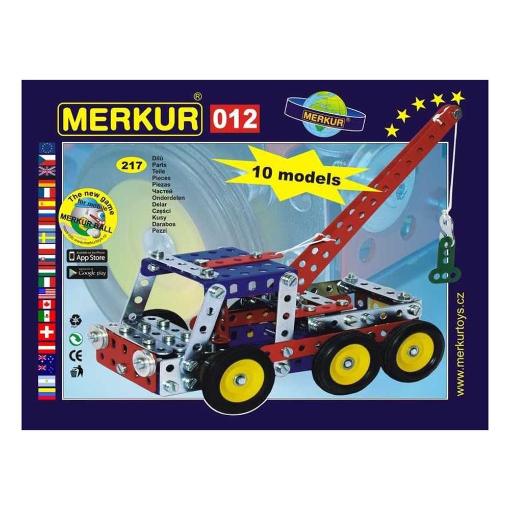 Метален конструктор, Сервизни коли, 10 в 1, 217 части - Image 4