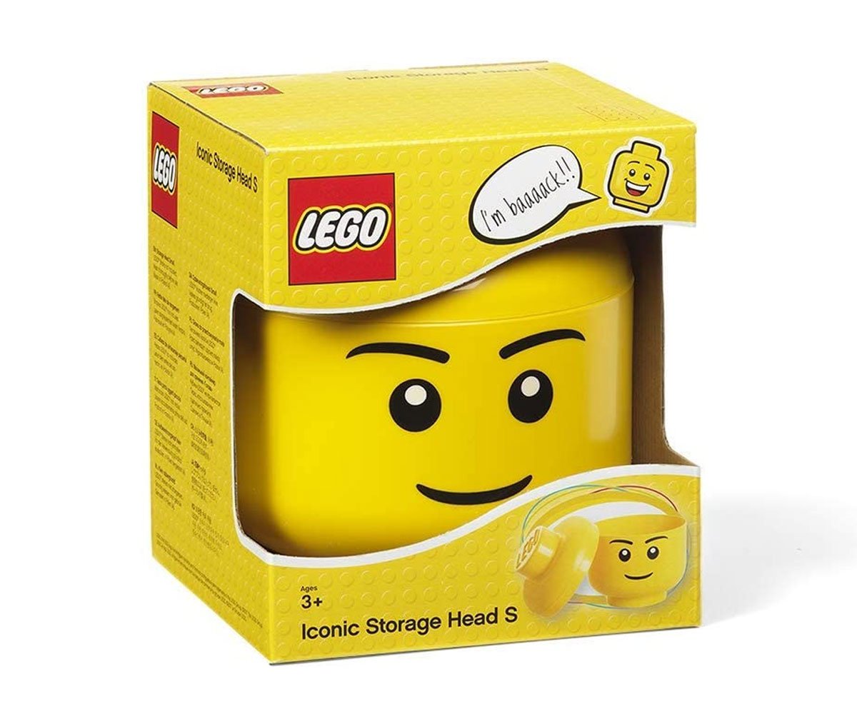 LEGO® Кутия за съхранение Глава (малка), момче