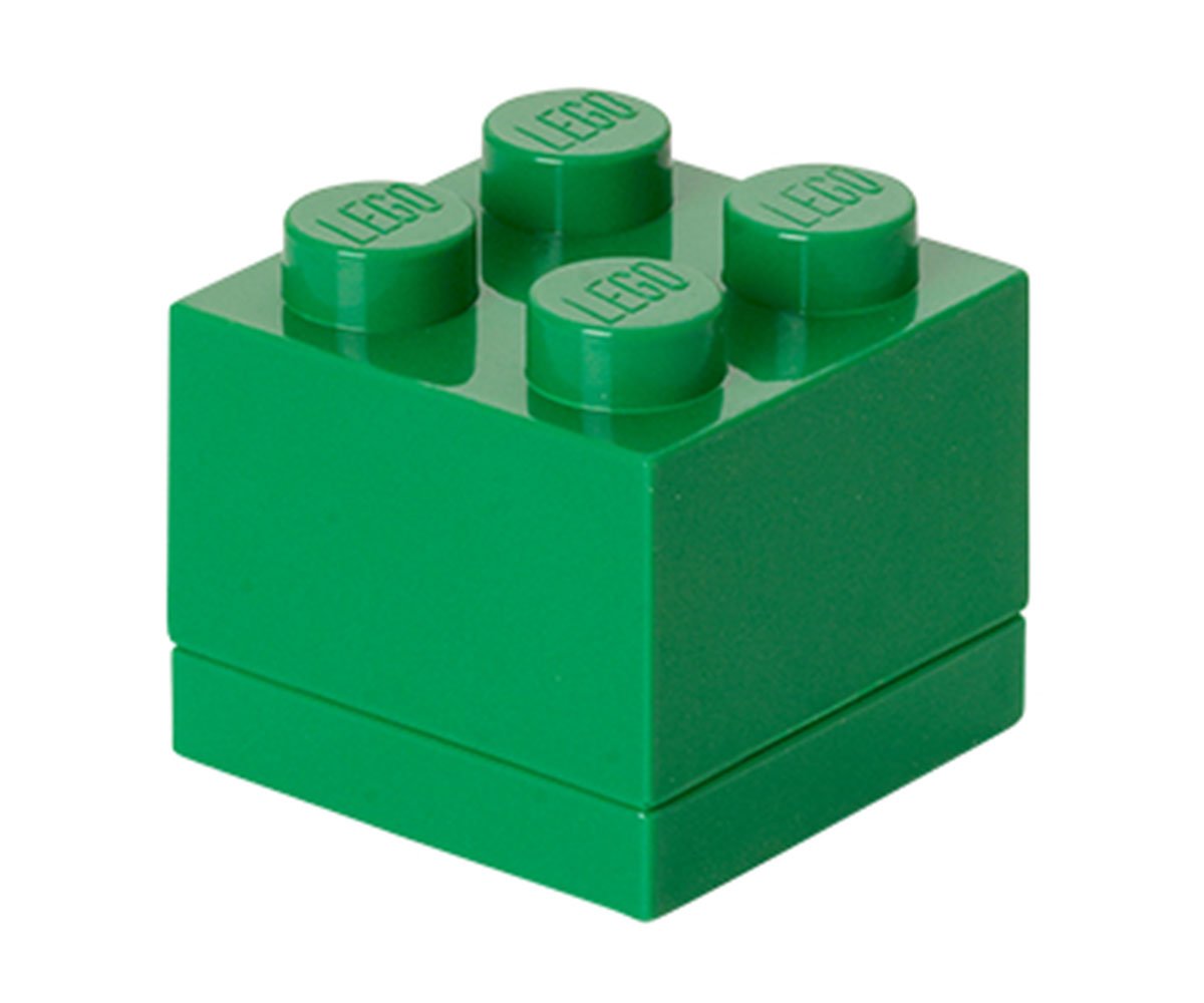 LEGO® Кутия за съхранение Тухличка 4 (малка), зелена
