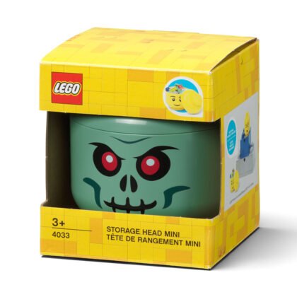 LEGO® Кутия за съхранение Глава (мини), скелет, зелена
