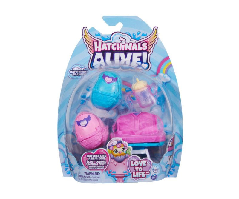 Hatchimals – Комплект яйце изненада, столче за хранене
