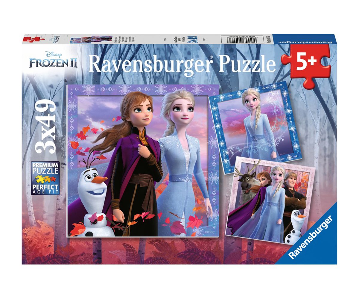 Ravensburger - Пъзел 3х49 ел. - Замръзналото кралство 2 - Приключението започва