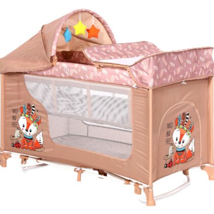 Lorelli Кошара за спане и игра Moonlight Rocker 2 нивa beige foxy
