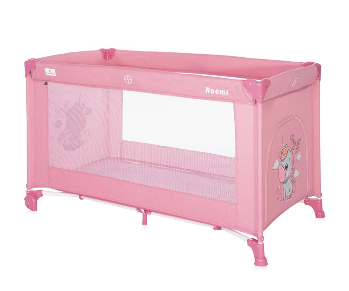 Lorelli Кошара за спане и игра Noemi 1 ниво rose Velvet Unicorn