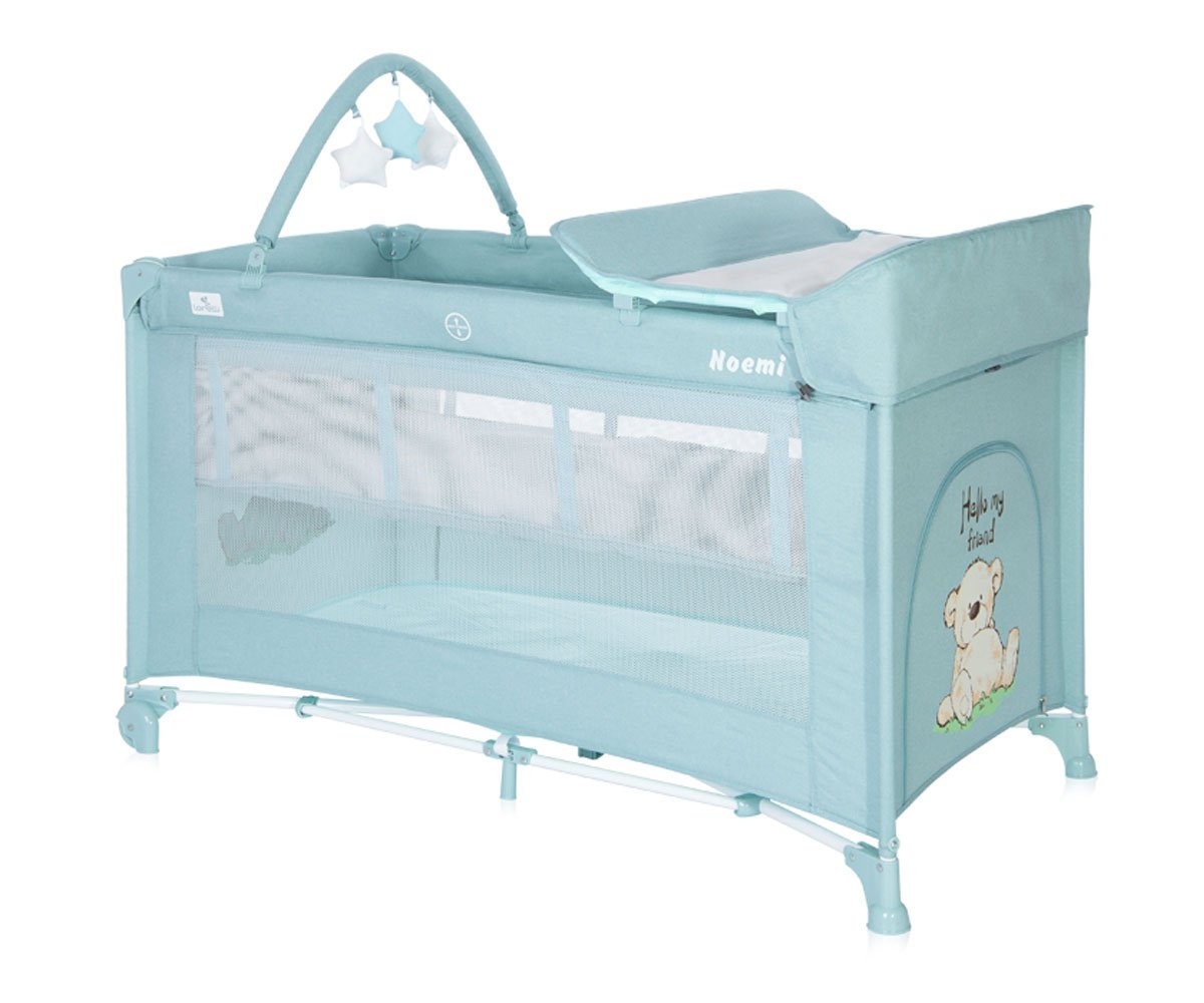 Lorelli Кошара за спане и игра Noemi 2 нива Plus blue Surf Teddy