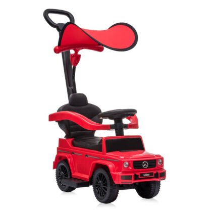 Lorelli Toys Детска кола за яздене с дръжка и сенник Mercedes-G350D, червена