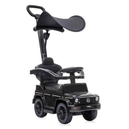 Lorelli Toys Детска кола за яздене с дръжка и сенник Mercedes-G350D, черна