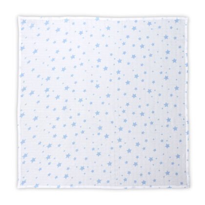 Lorelli Text Памучна пелена 80/80 см white with aquatic stars
