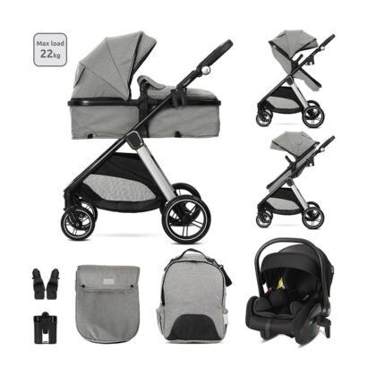 Lorelli Комб.количка Aspen 3в1 grey+адаптори