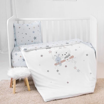 Lorelli Text Сет Cosy 3 Части Ранфорс Bear with swing Синьо 2025