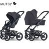 Mutsy-Количка Nio black чер.дръжка,кош и седалка North Black