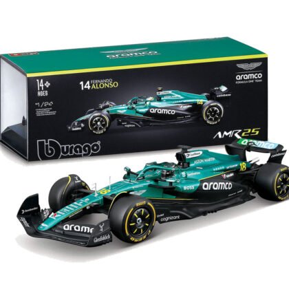 Bburago - модел на кола 1:24 - F1 Aston Martin AMR25 с каска
