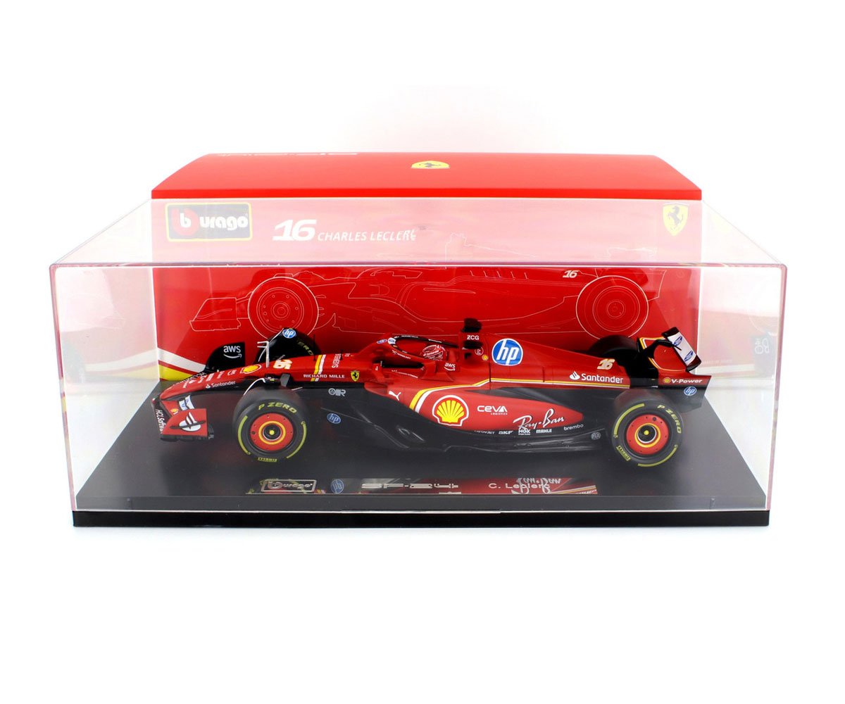 Bburago Ferrari - модел на кола 1:18 - Ferrari F1 SF-24 Deluxe