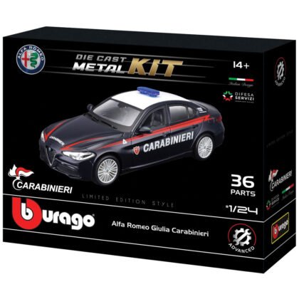 Bburago KIT - комплект за сглобяване 1:24 - Alfa Romeo Giulia Carabinieri