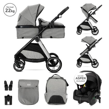 Д.КОЛИЧКА ASPEN GREY 3в1 до 22кг с трансформираща