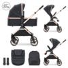 Д.КОЛИЧКА REYA 2in1 BLACK до22кг кош за новородено