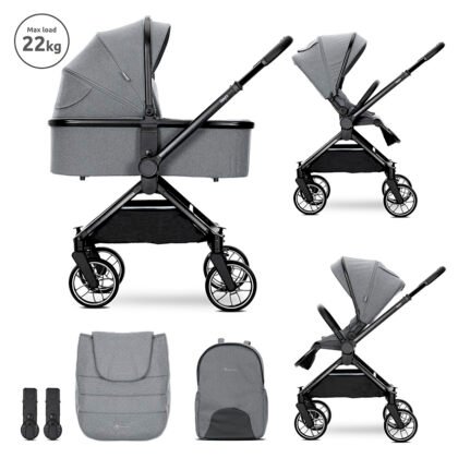 Д.КОЛИЧКА REYA 2in1 GREY до 22 кг кош за новороден