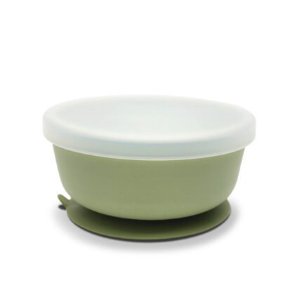 СИЛИКОНОВА ВАКУУМ КУПА С КАПАК NATURAL FRESH GREEN