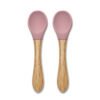 СИЛИКОНОВИ ЛЪЖИЧКИ С БАМБУК 2БР NATURAL DEEP PINK