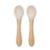 СИЛИКОНОВИ ЛЪЖИЧКИ С БАМБУК 2БР NATURAL BEIGE