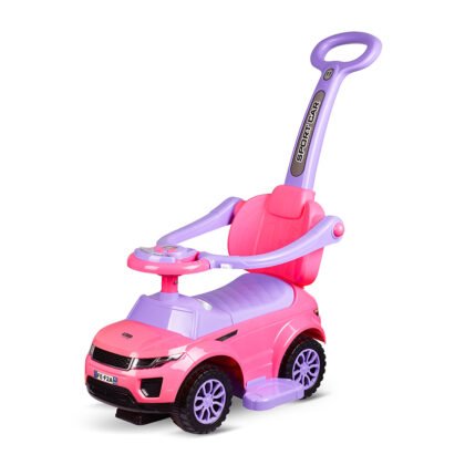 КОЛА ЗА ЯЗДЕНЕ OFF ROAD+ДРЪЖКА РОЗОВА