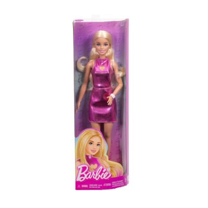 Barbie - Кукла моден дизайн блондинка с розова рокля