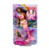 Barbie - Вълшебна русалка с цветна магия, брюнетка