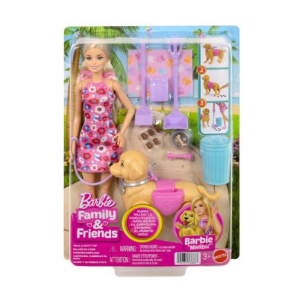 Mattel - комплект Барби с кученце на сутрешна разходка