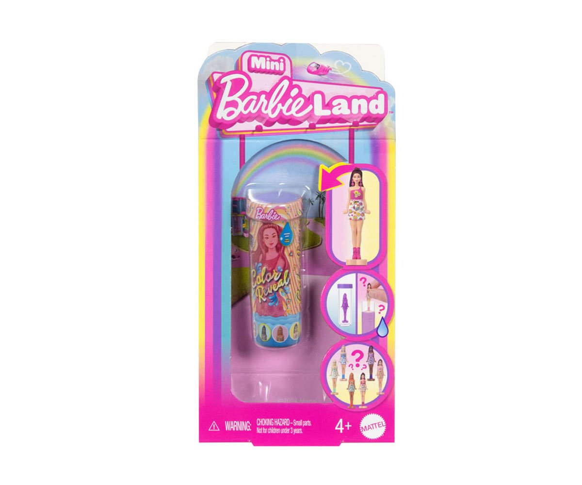 Mini Barbie Land - кукла изненада с разкриване 3.8 см., асортимент
