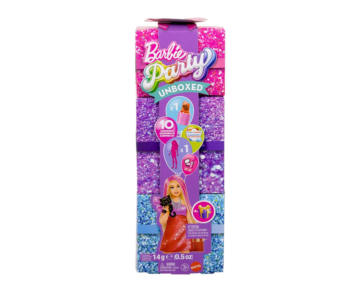 Barbie - Color reveal Парти, кукла Барби в затворена опаковка, червена