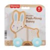 Fisher Price - Дървена играчка за бутане, зайче