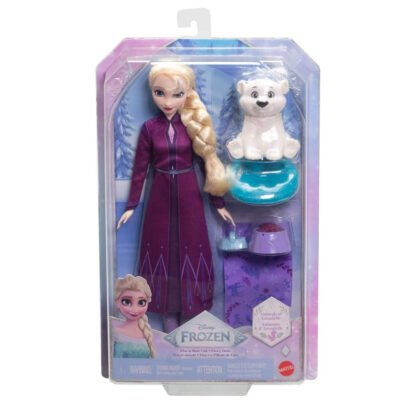Disney Princess - кукла Елза с бяло мече и аксесоари