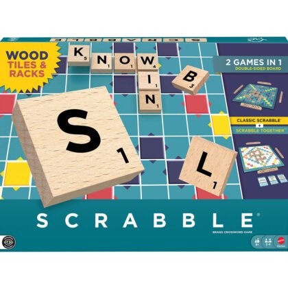 SCRABBLE - игра 2 в 1 на български, с дървени плочки