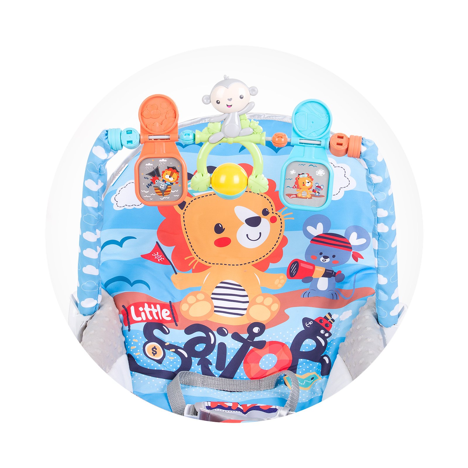 Музикален шезлонг "Baby Spa"син - Image 5