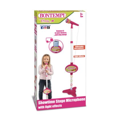 Bontempi - Розов микрофон със светлинни ефекти