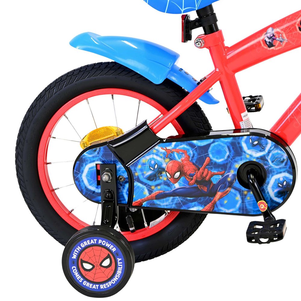 Детски велосипед с помощни колела, Marvel Spiderman,14 инча - Image 5